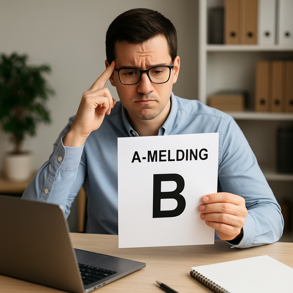 Er ikke alltid du får karakteren A på meldingen... ?